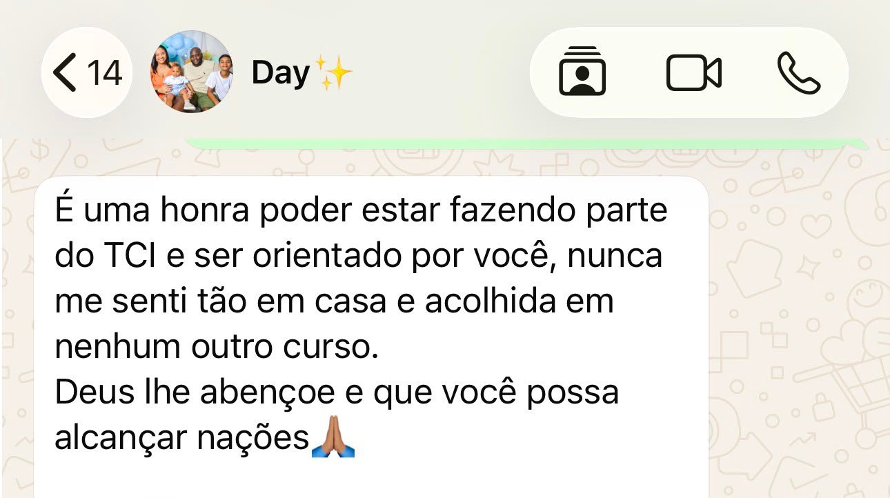 Depoimento de Day sobre acolhimento e pertencimento na Formação TCI